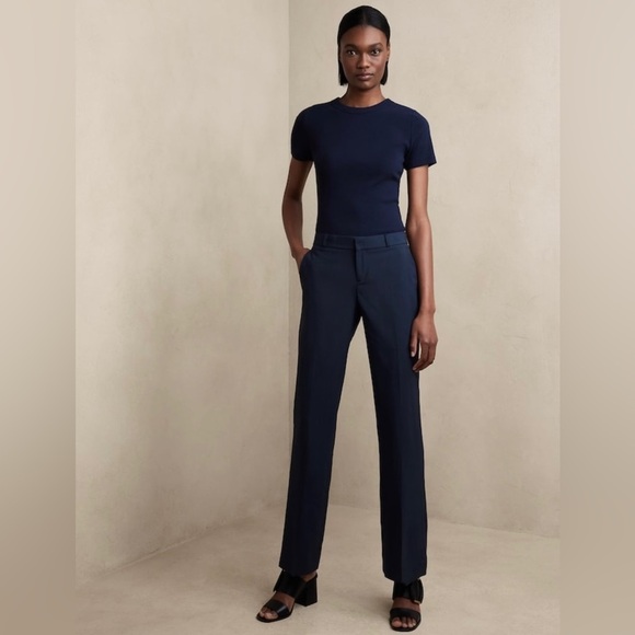 NWT! Banana Republic Women’s Navy Logan Bootcut Trouser Fit Pants - Multiple - Picture 3 of 5